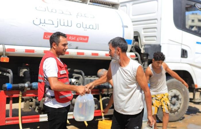 قطر الان | الهلال الأحمر يوفر مياه الشرب النظيفة في غزة | الخليج الان