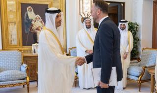 قطر الان |  رئيس مجلس الوزراء وزير الخارجية يستقبل نائب رئيس الوزراء ووزير الخارجية والشؤون الأوروبية والتعاون الإنمائي بمملكة بلجيكا | الخليج الان
